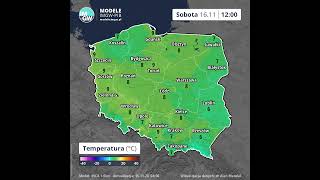 Sobota #prognoza  temperatury powietrza na 8 godzin Model INCA 16.XI.2024 #shortvideo   #imgw