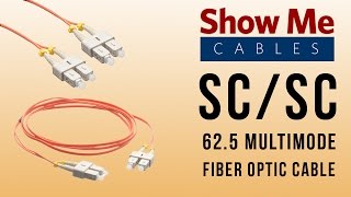 SC/SC 62.5/125 Multimode Duplex Fiber Patch Cable - OM1