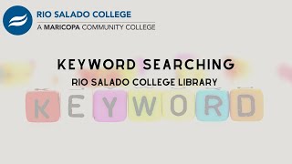 Using keywords to search the library's databases