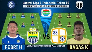 PREDIKSI SUSUNAN PEMAIN 🔴  Persib Bandung vs Barito Putra🔥 JADWAL LIGA 1 INDONESIA PEKAN 10
