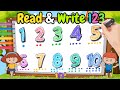 Write & Read Numbers 1 to 10  Number spell & read 123 | Drawing | Writing | Toddler | Preschool