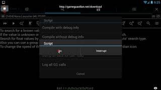 Drag and drop script interrupt button - GameGuardian