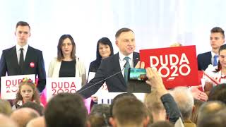 Prezydent Andrzej Duda w Limanowej (wybory 2020)