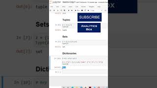 4. Python Basics - Datatypes - Lists, Tuples, Dictionaries, Set, String, Numbers #ytshorts #shorts