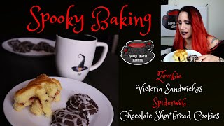 Spooky Baking - Making Zombie Victoria Sponges & Spiderweb Cookies