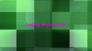 Coding Keys in P5js