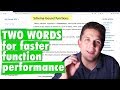 WITH SCHEMABINDING Performance for Scalar Functions in SQL Server