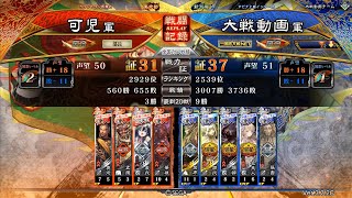 【三国志大戦】Ver.3.7.2C[覇者の次に向かって]孟獲\u0026華雄+後援(崩国への刻入り)VS呂布ワラ