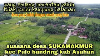 DESA YANG INDAH DENGAN HAMPARAN SAWAH YANG LUAS SEBAGAI SUMBER MAKANAN BAGI MASYARAKAT DI DESA INI