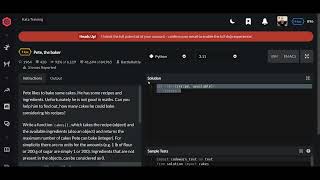 Codewars | Pete, the baker | Python 5 kyu