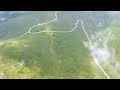 transalpina into the fog drone footage 4kuhd