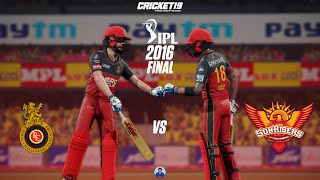 2016 IPL Final - RCB vs SRH - Can I Make RCB Win? - Cricket 19 Scenario Sunday - RahulRKGamer