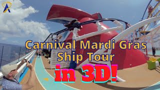 VR180 3D Tour of the Carnival Mardi Gras Cruise Ship