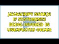 javascript nodejs if statements being invoked in unexpected order