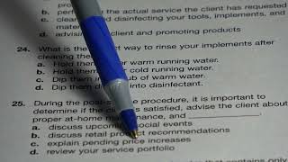 Cosmetology Theory Written Exam Chapter 15 Scalp Care, Shampoo, and Conditioning