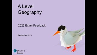Pearson Edexcel A level Geography Exam Feedback 2023