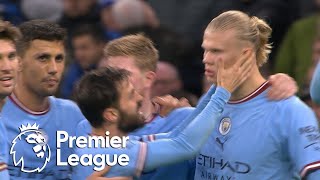 Erling Haaland opens Manchester City scoring v. Everton | Premier League | NBC Sports