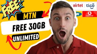 FREE 30GB ON MTN GHANA 2023 🇬🇭 || How to get free data on all networks