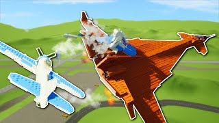 MASSIVE PLANE & HELICOPTER DEMO DERBY! - Brick Rigs Multiplayer Gameplay - Plane & Helicopter Battle