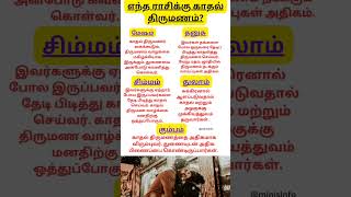 எந்த ராசிக்கு காதல் திருமணம்? | பொதுபலன் #loverasi #zodiaclove #zodiaclovers #zodiaclovemarriage