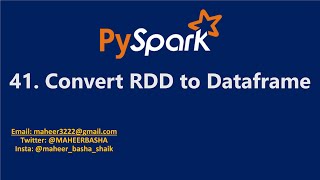 41. Convert RDD to Dataframe in PySpark | Azure Databricks #spark #pyspark #azuresynapse #databricks