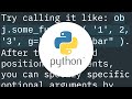 How do I define a function with optional arguments?