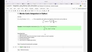 Monte Carlo Integration in Python - part 1; one dimension