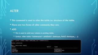 DDL ALTER Command, SQL Basics Tutorial - 5