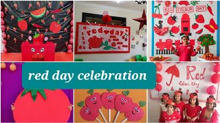 red colour day decoration