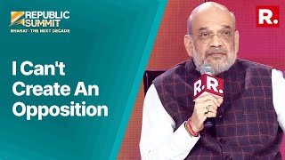 No Opposition In India Now? Amit Shah's Witty Answer To Arnab Goswami | Republic Summit 2024