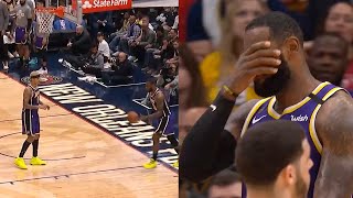 LeBron just walked in without inbounding the ball | Lakers vs Pelicans