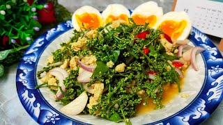 Spicy neem with chicken salad | ยำสะเดาไก่สับ