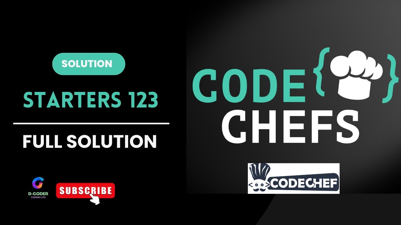 LIVE CODECHEF CONTEST 123 || ALL SOLUTION || STARTERS 123 || CODECHEF ...