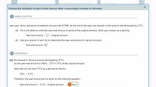 Finding the multiplier to give a final amount after a percentage increase or decrease