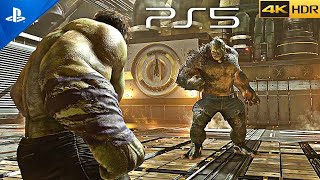 (PS5) Marvel's Avengers - Hulk Vs Abomination Boss Fight  [4K HDR 60 FPS GAMEPLAY]