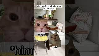 His humor is broken 🐱 CAT MEMES #catmemes #couplecomedy  #relationship #relatable #shorts