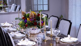How To Set An Elegant Table For Dinner. My Thanksgiving 2021 Tablescape.