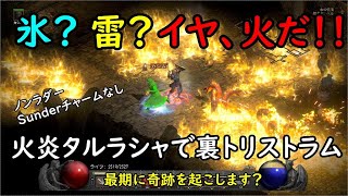 【Diablo2 Resurrected】 火炎ソーサレス・タルラシャで裏トリストラム(ノンラダー・Sunderなし)　Fire Tal Rasha's  VS  Uber Tristram