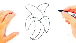 How to draw a Banana | Banana Easy Draw Tutorial