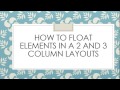 CSS Tutorial: How to Float Elements in Column Layouts