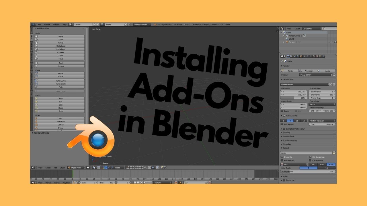 BLENDER BASICS: Installing Add-Ons - YouTube