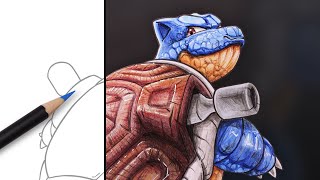 How to Color Blastoise - Basic and Advanced | Pokémon Coloring Pages