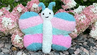 Butterfly Pillow ~ Addi, Sentro, Circular Knitting 🥰