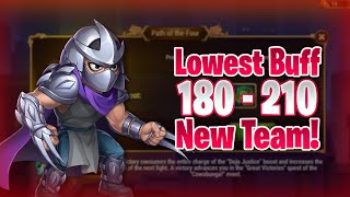 New Best Team for Path of the Four Levels 180-210 | Lowest Buff | Hero Wars