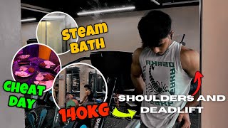 ଆଜି election ଆମର ନବୀନ 🙏 / shoulder and deadlift / steam bath ❤️ / leher vlogs