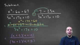 How to Subtract Rational Expressions - Example 1