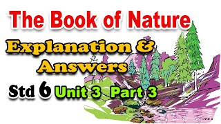 Std 6 The book of nature question answer Class 6 english unit 3 The book of nature Explanation