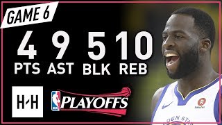 Draymond Green Game 6 Highlights vs Rockets 2018 NBA Playoffs WCF - 4 Pts, 10 Re