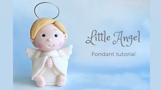 Cute little ANGEL fondant topper tutorial (tools and weights included) EASY