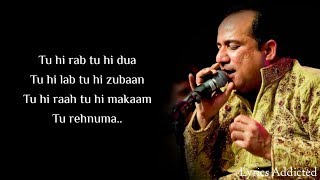 Tu Hi Rab Tu Hi Dua Full Song with Lyrics| Rahat Fateh Ali Khan| Tulsi Kumar